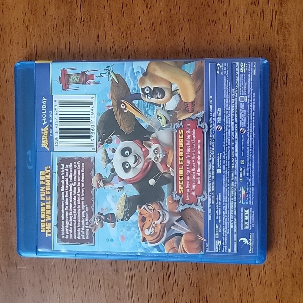 Kung Fu Panda Holiday Blu Ray + DVD - Picture 2 of 4